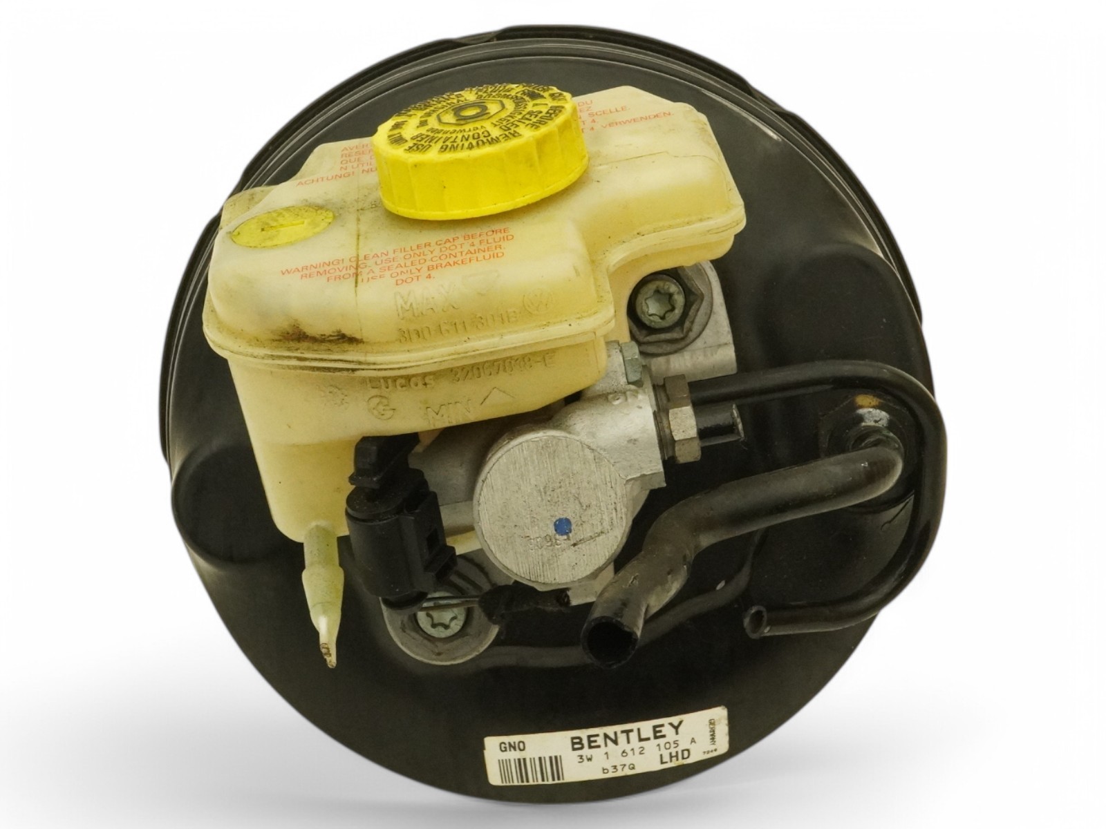 03-12 Bentley Continental Gt Master Cylinder Brake Booster Vacuum Reservoir OEM