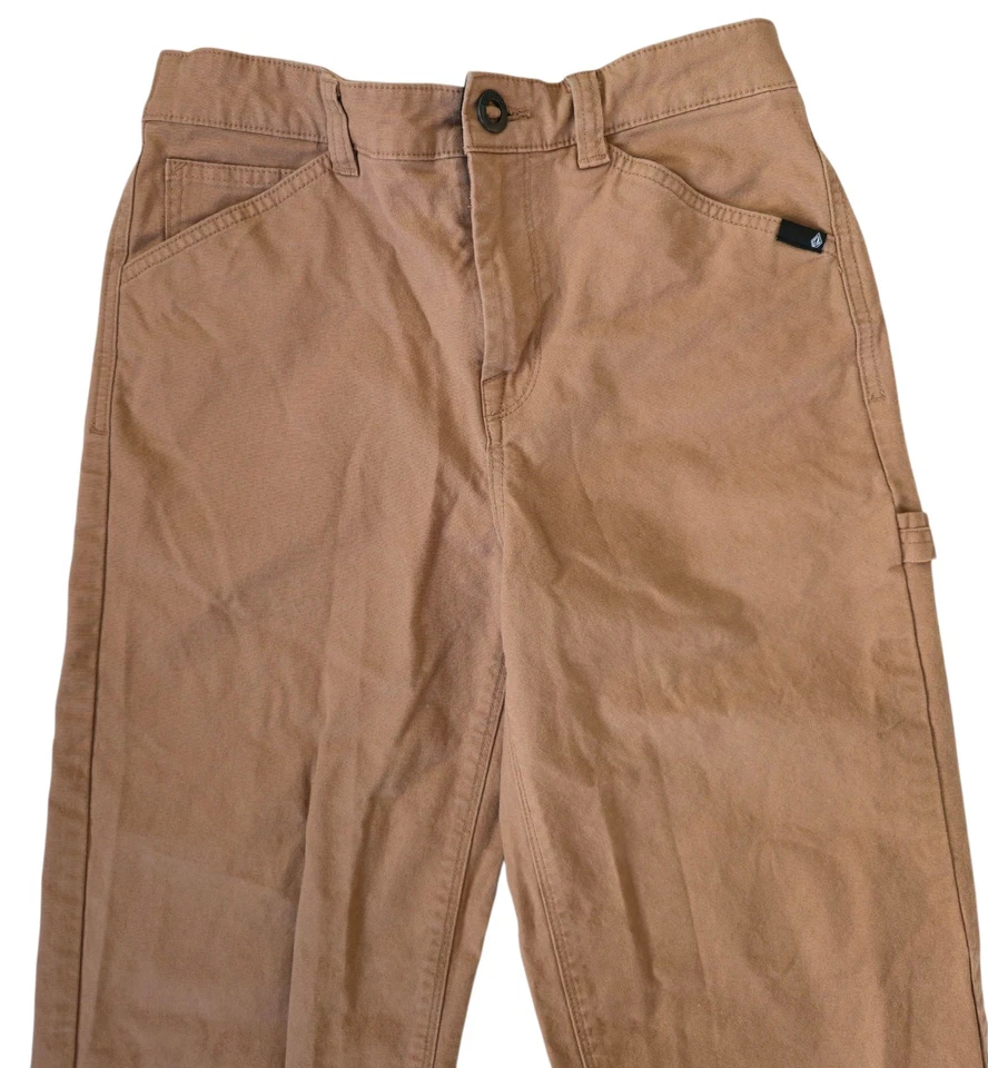 Volcom Krafter Big Boys 29x26 Skateboarding Pants Straight Leg Beige - Image 2 of 4