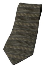 Geoffrey Beene 100% Silk Necktie Made In USA Geometric Pattern Stripes
