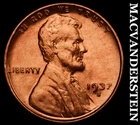 1937-S Lincoln Wheat Cent - Red Choice Gem Brilliant Unc  Lustrous  #G9315