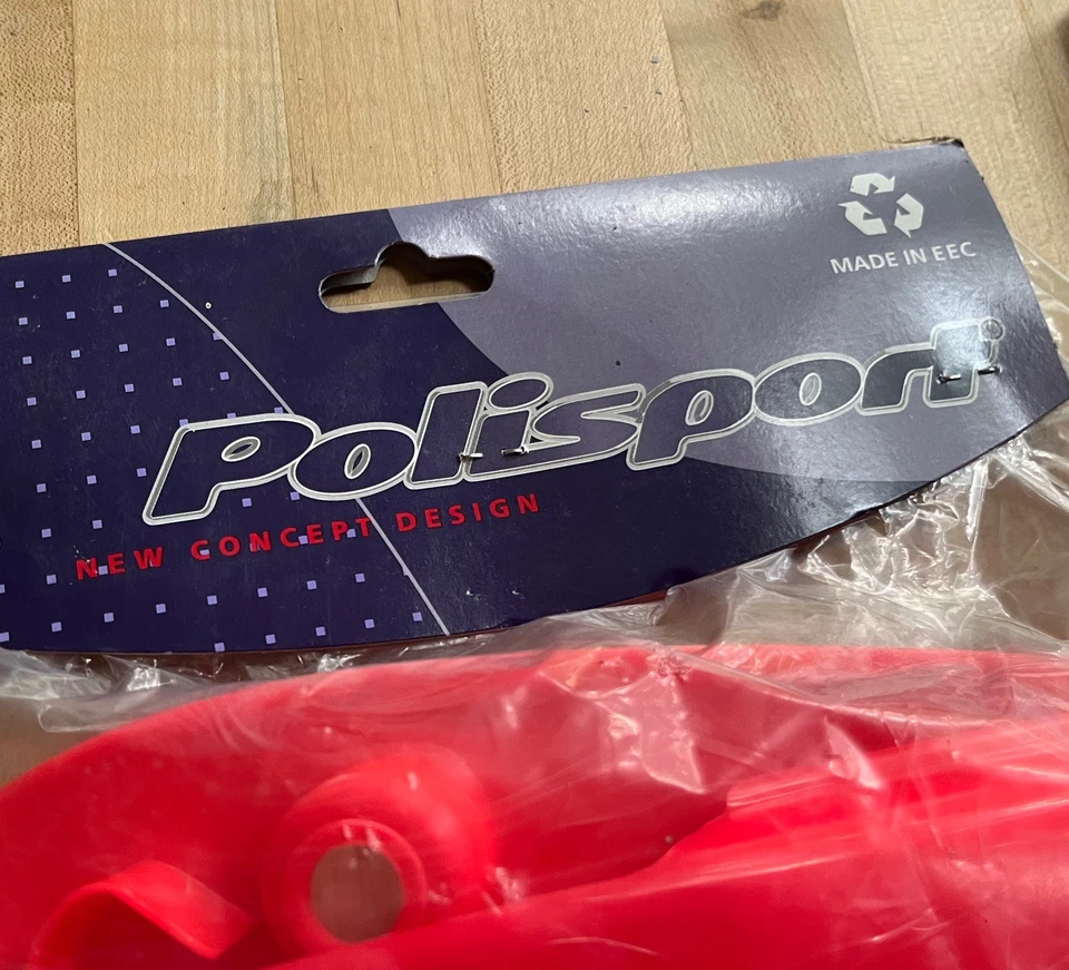 Cucharas de radiador Polisport rojo fluo HONDA CR125R 98-99 CR250R 97-99 Foto 3 de 3