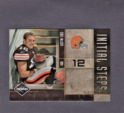 2010 LEAF LIMITED INITIAL STEPS ROOKIE #7 COLT MCCOY TEXAS QB BLANK BACK PROOF