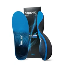 FEELLIFE Plantar Fasciitis Insoles, High Arch Support Inserts  M 8-8.5. W10-10.5