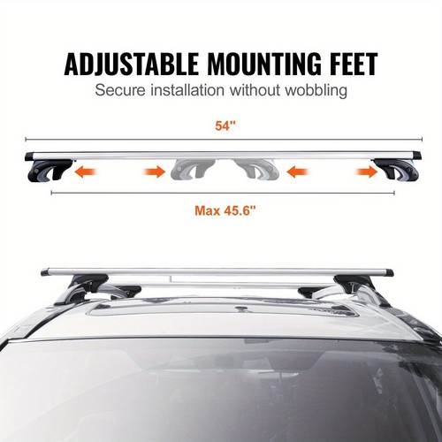 Roof Rack Cross Bar Universal 54" for SUV Sedan Van Universal Model B - Picture 3 of 10