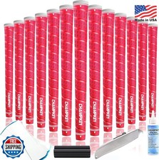 CHAMPKEY Wrap-Y Red Rubber Golf Grips 13 Pack Standard Size with Repair Kits