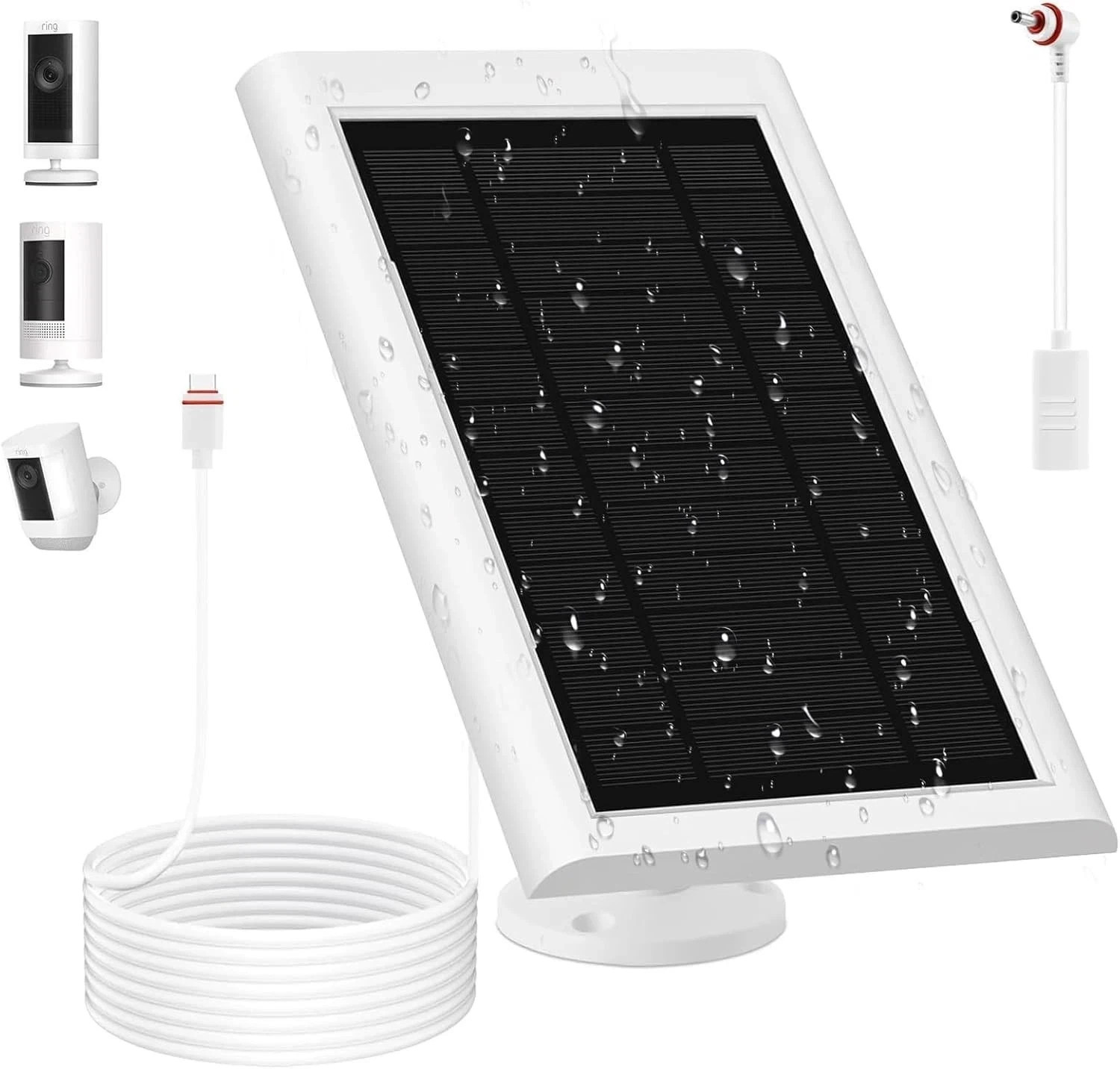 Solar Panel for Ring Camera(2nd Generation) Dustproof Waterp