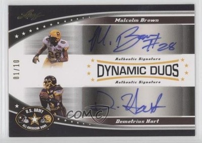 2011 Leaf US Army All-American Bowl 1/10 Malcolm Brown Demetrius Hart Auto 0u7