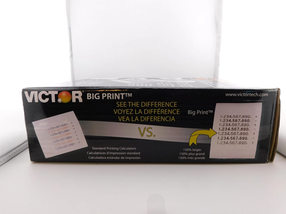 Victor Big Print Model1310 12/10 Digit Thermal Printing Calculator Large Display - Image 3 of 4