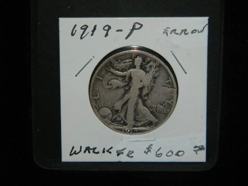 1919-P WALKING LIBERTY HALF DOLLAR VF-to fine DETAIL