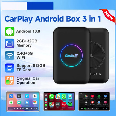 2024 CarlinKit Car Android Smart TV Ai Box Wireless CarPlay Android Auto Adapter