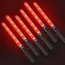 LED Traffic Control Baton 21in Safety Light Wand Flashing Air Marshal 6 Pack