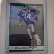 Fleer 1991 Bo Jackson #110 Oakland Raiders NFL Football Card FRESH FROM PACK! 🔥