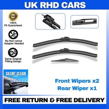 Front and Rear Windscreen Wipers For Citroen C3 2016-2024 26"16"11"