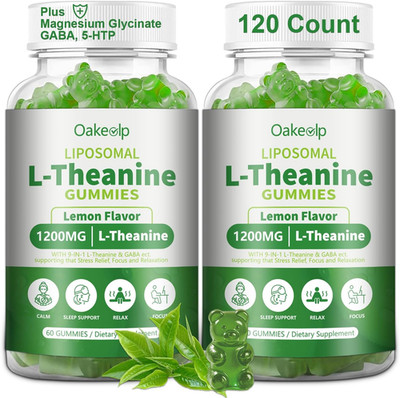Liposomal L-Theanine 1200mg Gummies,Complex Magnesium GABA,5-HTP,Ashwagandha etc