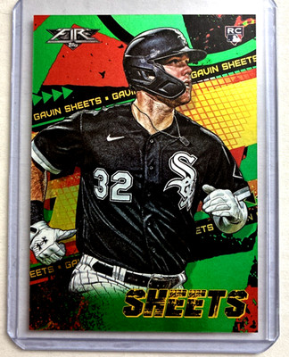 Green Foil #'d/199- 2022 Topsp Fire #77- Gavin Sheets Sp Rc #/199