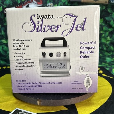 Iwata Studio Series Silver Jet Air Brush and Compressor Set