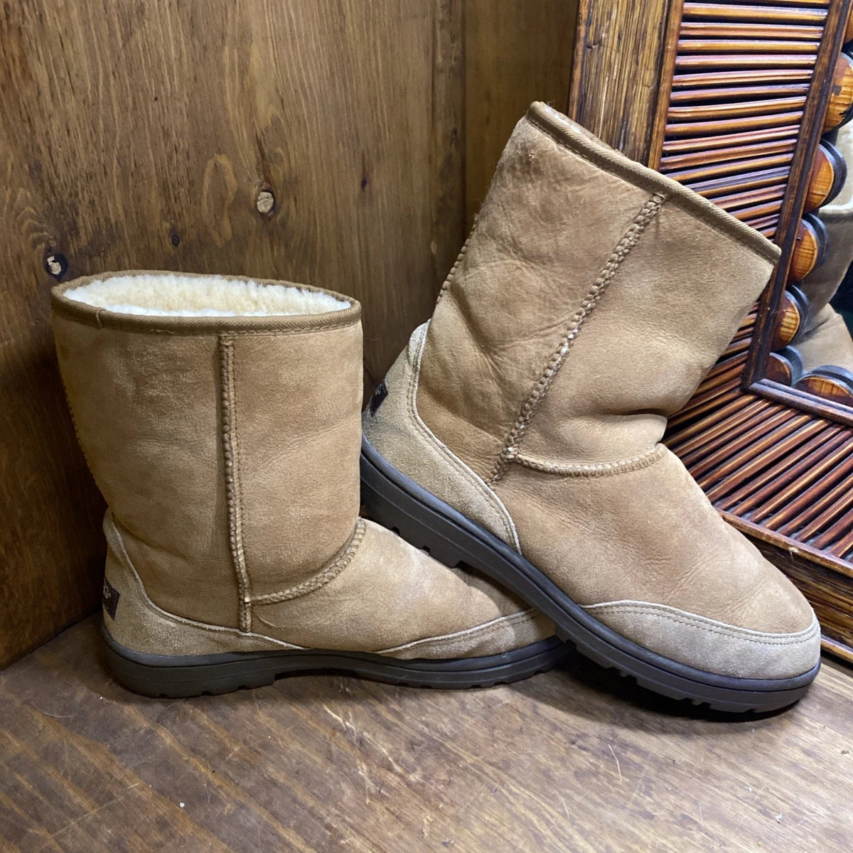 NEW UGG Suede Shearling Boots | Men’s 10 / 10.5 | Gray | Winter Comfort UGG Gray Men main image 3
