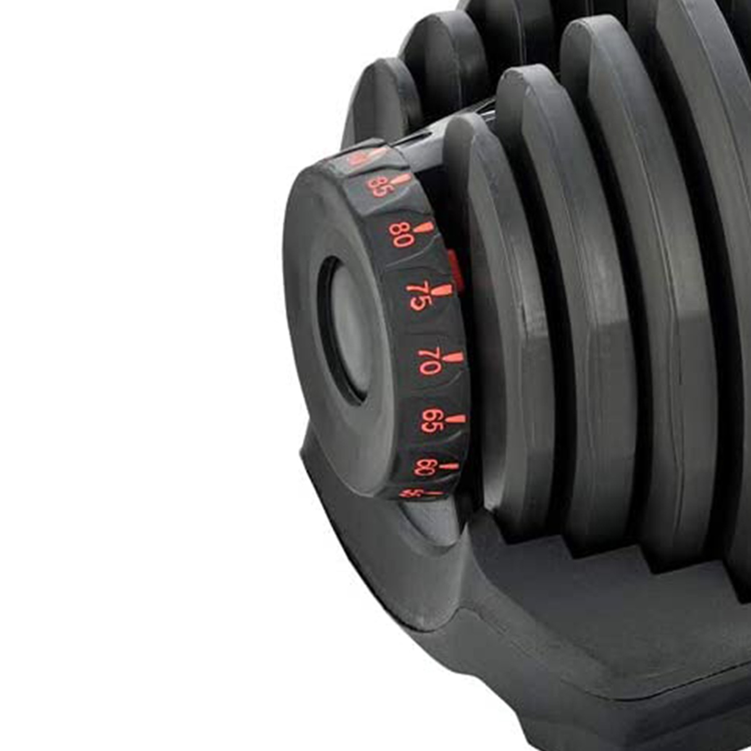 HolaHatha 10 TO 90 Pound Adjustable Dumbbell Home Gym Workout Equipment, Single