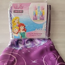 Disney Princess Room Darkening Drapery Panel Curtain Includes 1 Panel 42" x 63"