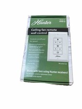 Hunter Ceiling Fan Remote Wall Control: Dimming Feature White Model 99815 NEW