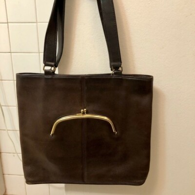 Vintage late 1970s Coach Slim Tote – Dark Brown Glove Tanned