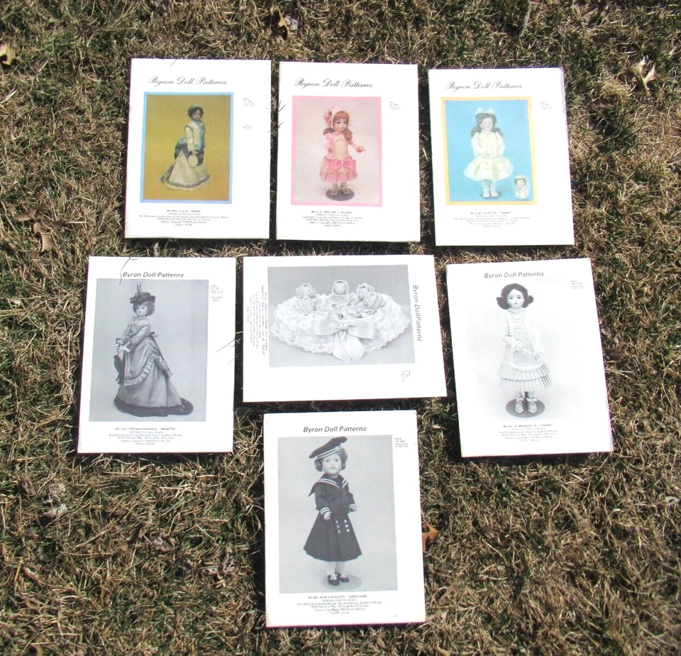 7 patrones de ropa de muñeca Byron vintage patrones de costura de ropa de muñeca Foto 2 de 4