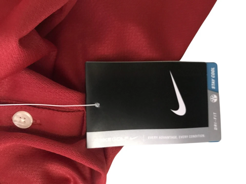 $30.98 Nike Golf Mujer M Dri Fit Guijarro Textura Polo Rojo Pullover Nuevo con Etiquetas Foto 4 de 4