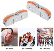 6PCS Lever Wire Connectors, 1 to 1 Inline Assemblable Wire Connector, Electrical