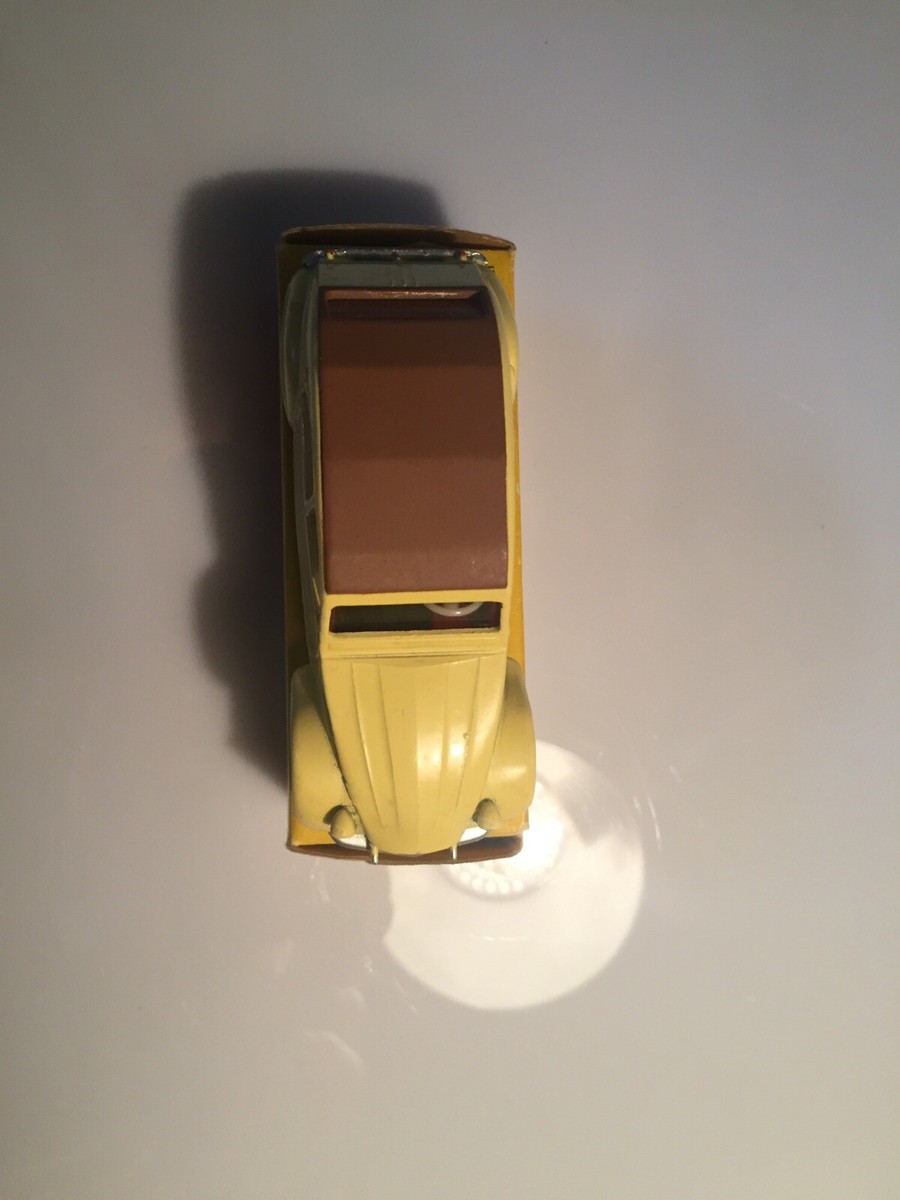 Voiture Miniature Dinky Toys Citroën 2cv Azam 1961 - Jaune/Marron, Boîte D'origine