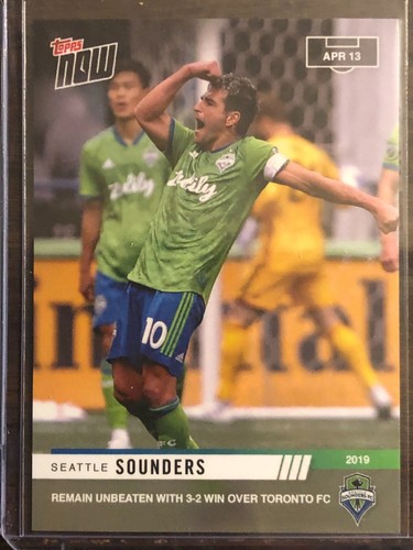 Image via eBay listing Seattle Sounders - MLS TOPPS NOW® Card 26 - Print Run: 60