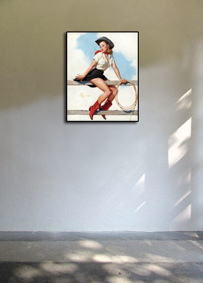 1960s Gil Elvgren PinUp Girl Poster 