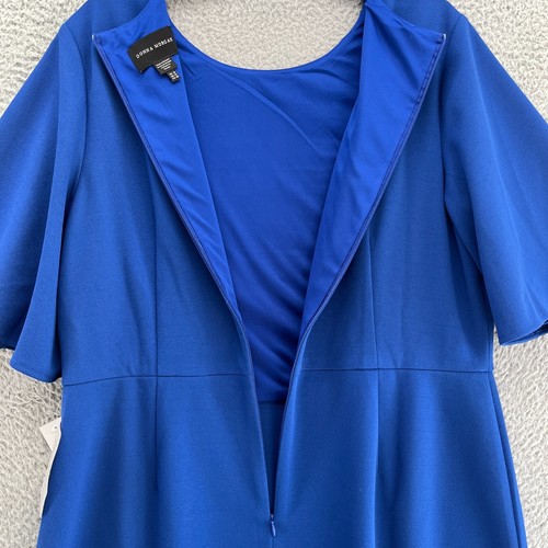 Donna Morgan Dress Womens 18 Blue Short Butterfly Sleeve Knee High New - Picture 4 of 9