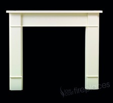 GAS ELECTRIC CREAM IVORY MODERN FIRE FIREPLACE SUITE MANTEL SURROUND LARGE 54"