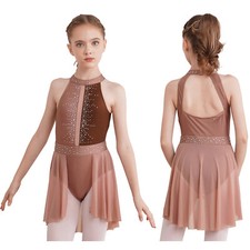 Girls Lyrical Dance Dress Ballet Leotard Latin Dancewear Ballerina Costume