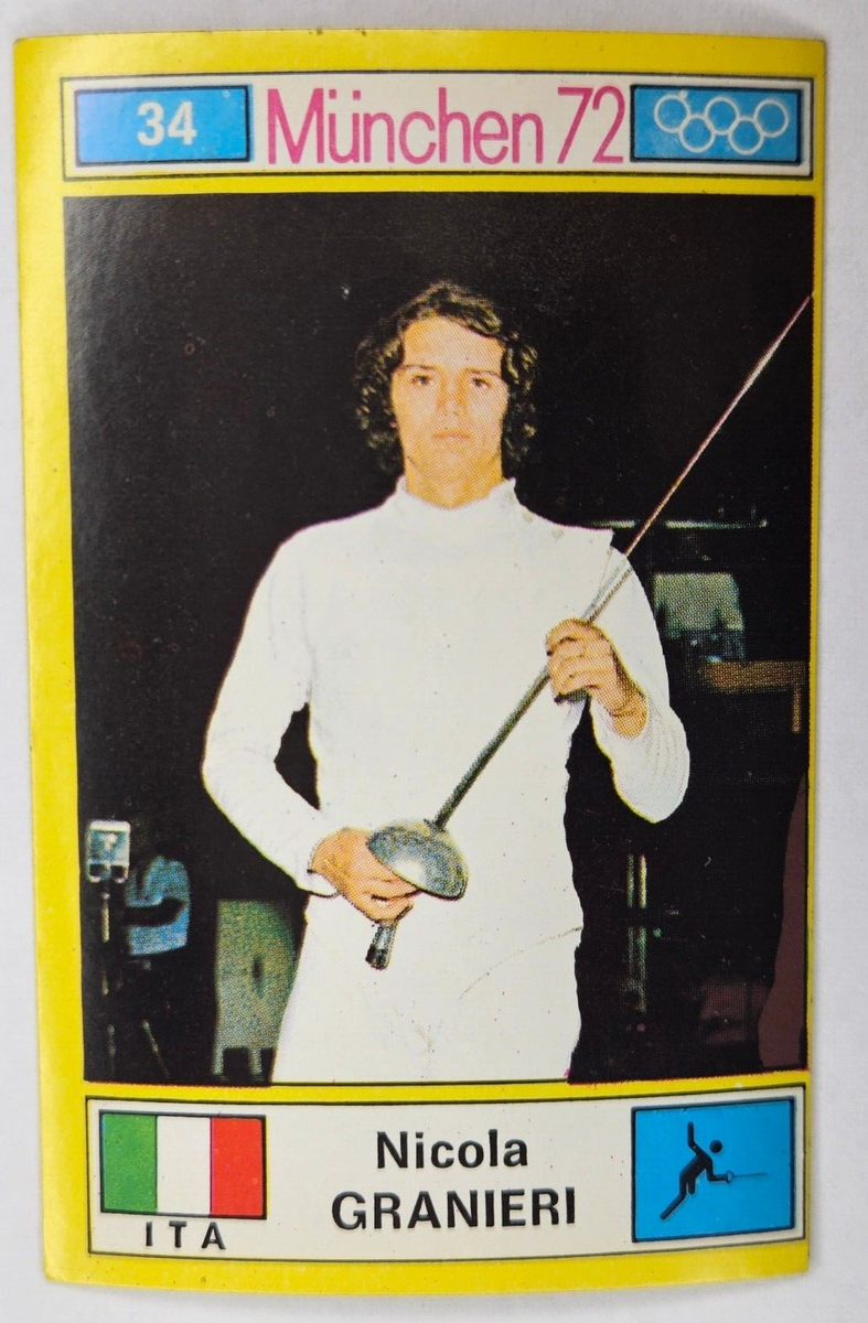 1972 Panini Munich Olympics #34 Fencing Nicola Granieri (Italy) (A