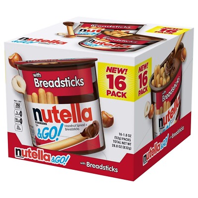 Nutella and Go Spread With Breadsticks, 1.8 Ounce (Pack of 16)