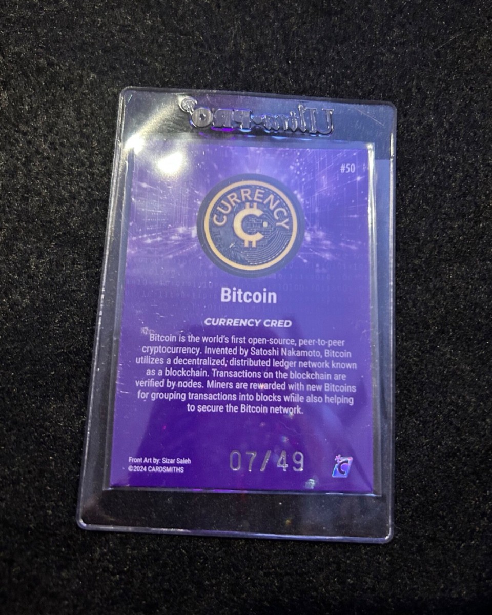 2024 Cardsmiths Currency Cards | Series 4 | BITCOIN | Gemstone AMETHYST  #07/49