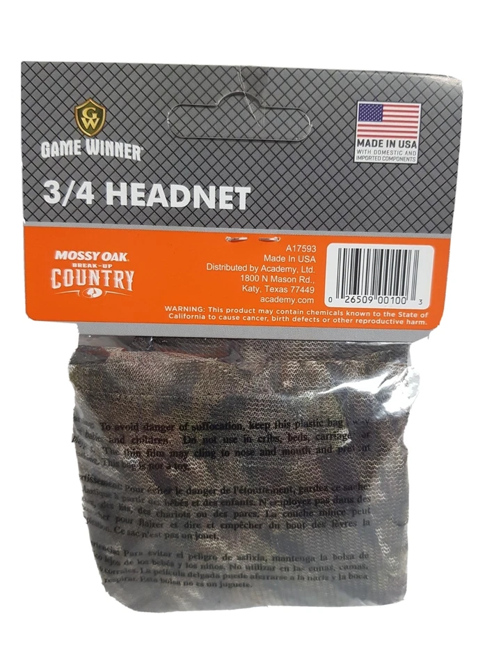 GAME WINNER BY ALLEN COMPANY MESH 3/4 DEER OR TURKEY HUNTING HEADNET MOSSY OAK - Image 4 of 4
