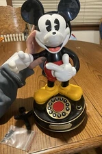 Vintage 1997 Disney Mickey Mouse Animated Talking Telephone Telemania Working!!