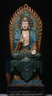 44" Old Chinese Sancai coloured glaze Buddhism Shakyamuni Amitabha Buddha Statue