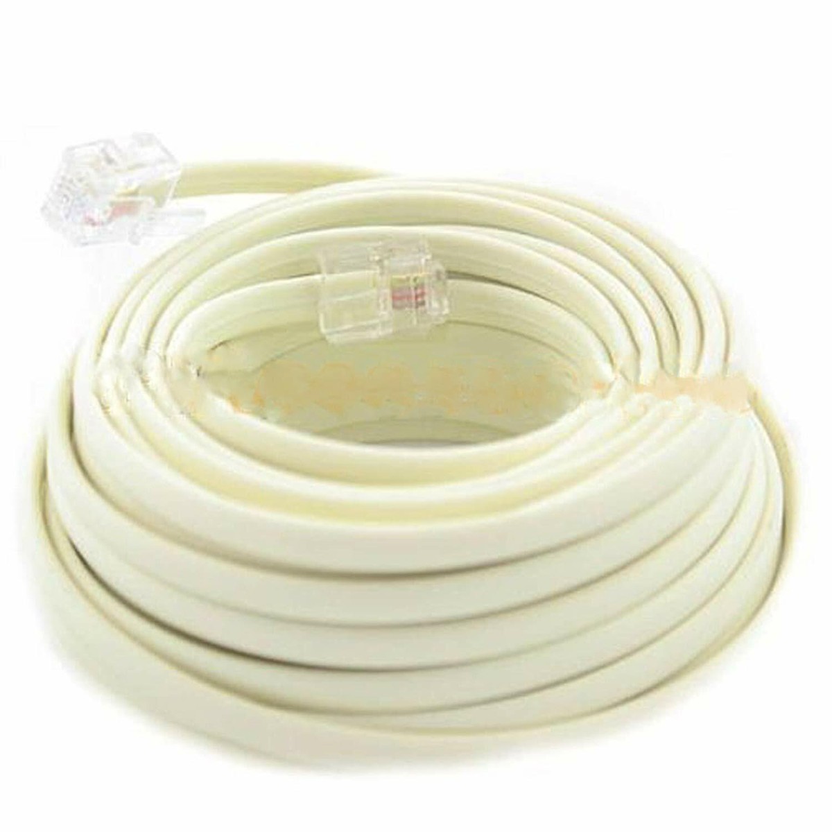 Multiple Line Telephone Cable Rj 25 Foot Phone Cord 25 Ft Telephone Extension Cord - RJ-11 4 Wire Line ...