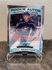 19-20 OPC Platinum EMIL BEMSTROM ROOKIE AUTO  PARALLEL BLUE JACKETS