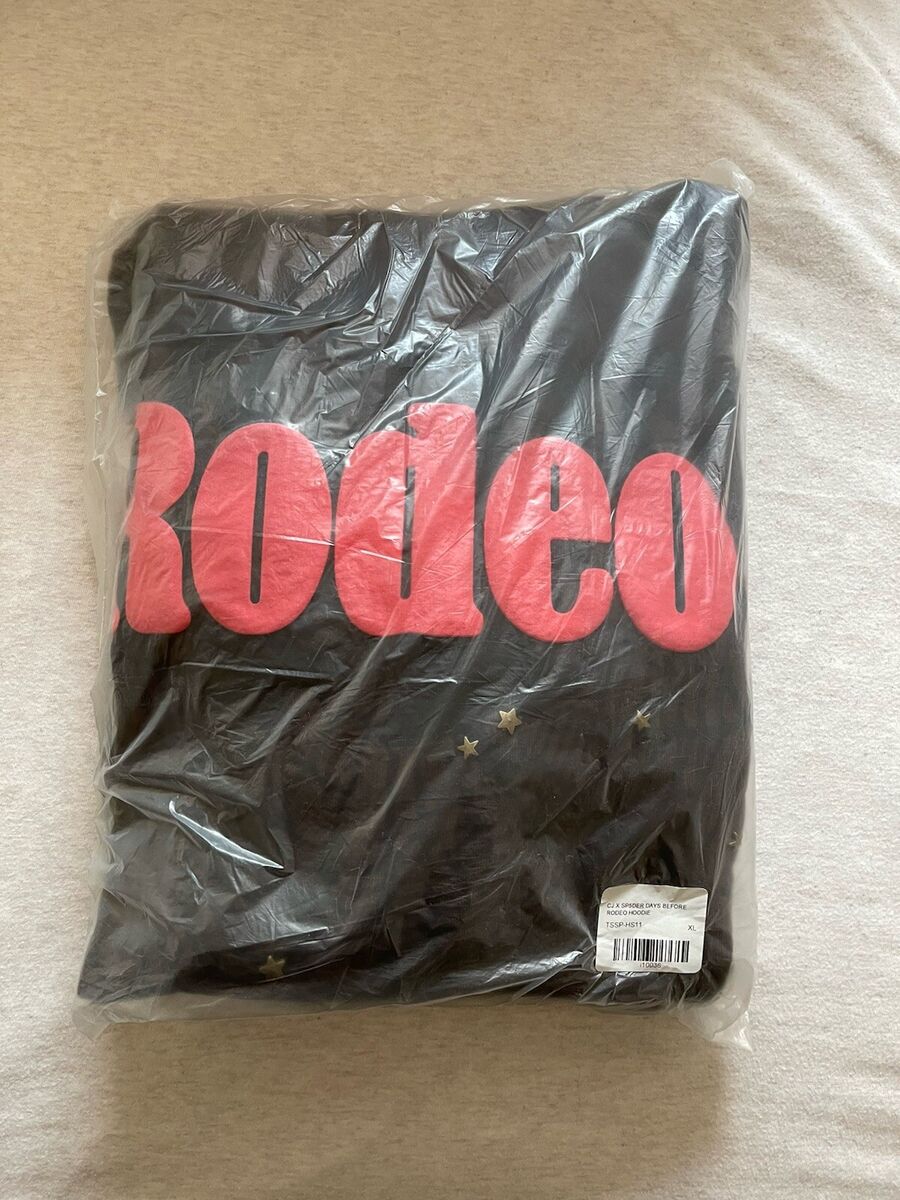 Size XL Black Cactus Jack X SP5DER DAYS BEFORE RODEO HOODIE Size XL Black Cactus Jack X SP5DER DAYS BEFORE RODEO HOODIE
