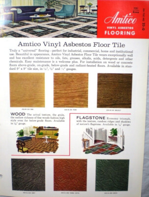 AMTICO American Biltrite Rubber Company VINYL ASBESTOS Asphalt Tile Catalog 1963