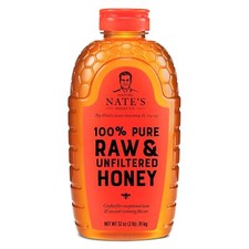Nature Nate s 100 Pure Raw Unfiltered Honey; 32-oz. Squeeze Bottle; Certif...