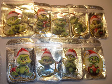 9pc Flat Acrylic Christmas Grinch Ornaments
