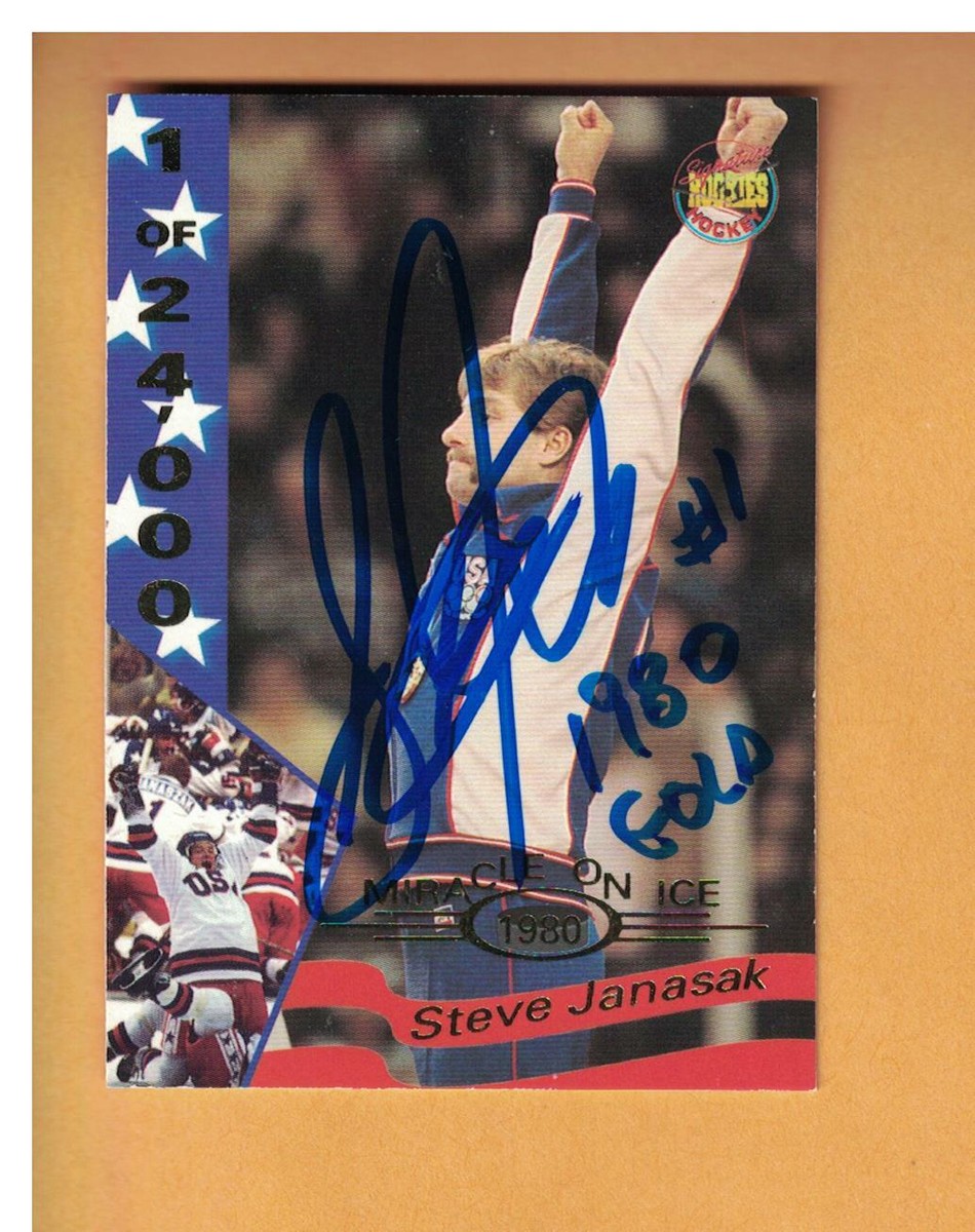 STEVE JANASZAK AUTOGRAPHED 1995 Signature Rookies Miracle On Ice