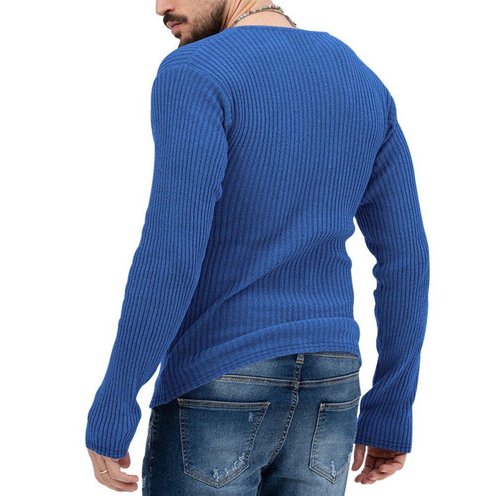 White Mens V Neck Knitted Sweater Pullover Warm Long Sleeve Sweatshirt M 2XL eBay
