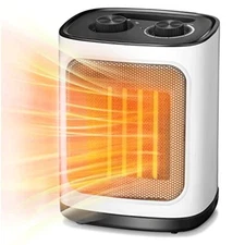 COWSAR Portable Space Heaters with Thermostat for Indoor Use 1500W Small Persona