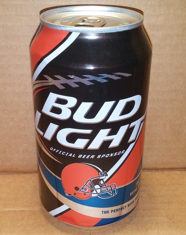 Cleveland Browns Bud Light 12 oz beer can Anheuser-Busch Company 2015 - EMPTY